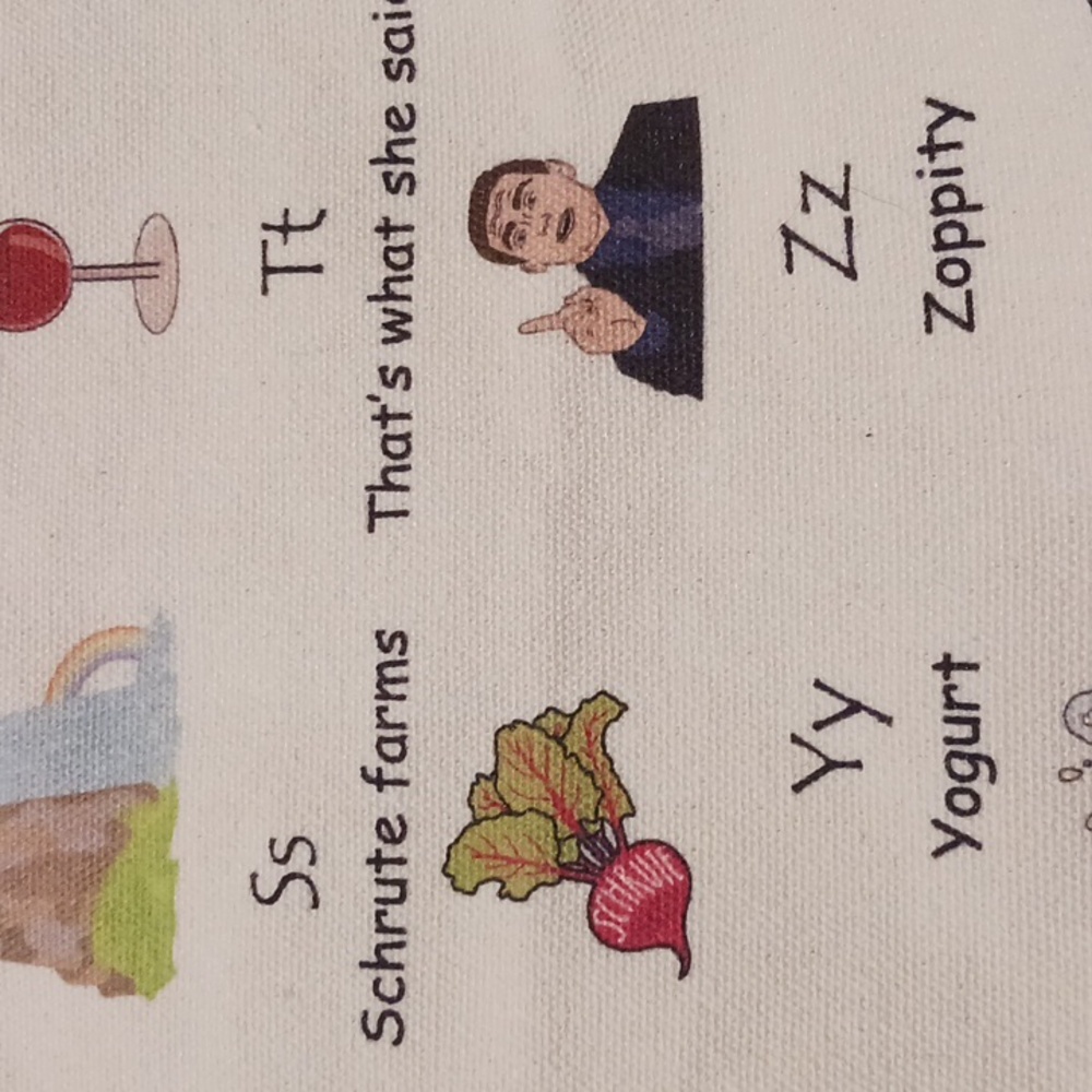 The "Office Alphabet" Canvas Tote Bag - Picture 5 of 6